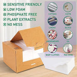 Eco friendly waterless laundry strips for zero waste clothes washing