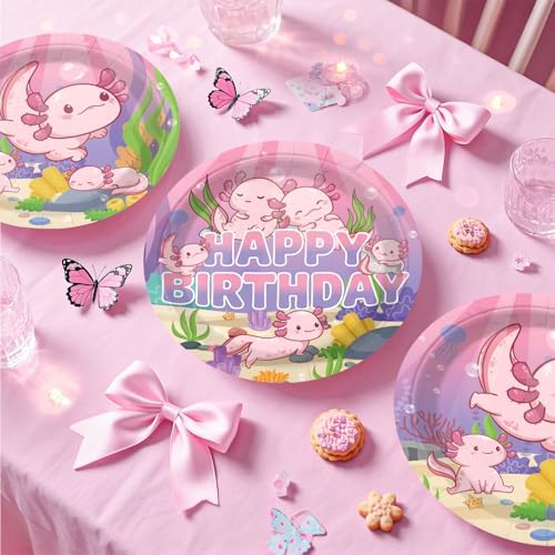 Table setting demonstration using axolotl tablecloth and disposable tableware