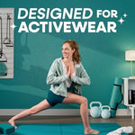 Odor eliminating activewear detergent pacs for synthetic fabrics