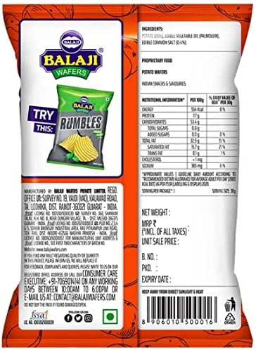 Balaji Wafers Simply Salted Potato Chips, 45g - Image 3