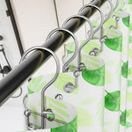 Goowin double shower curtain rings staggered high low metal design