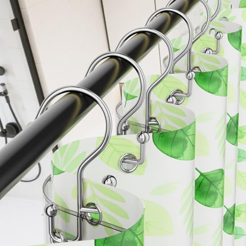 Goowin double shower curtain rings staggered high low metal design
