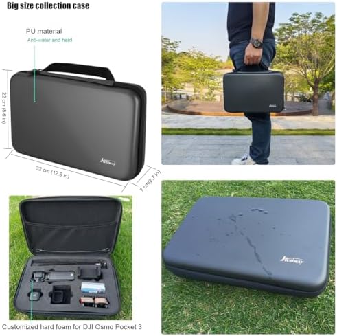 Husiway action camera expansion bundle featuring black hard shell polyurethane carrying case open.