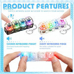 Halloscume mechanical keyboard fidget keychain with LED light