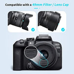 Detailed view of JJC bayonet mount lens hood for Canon