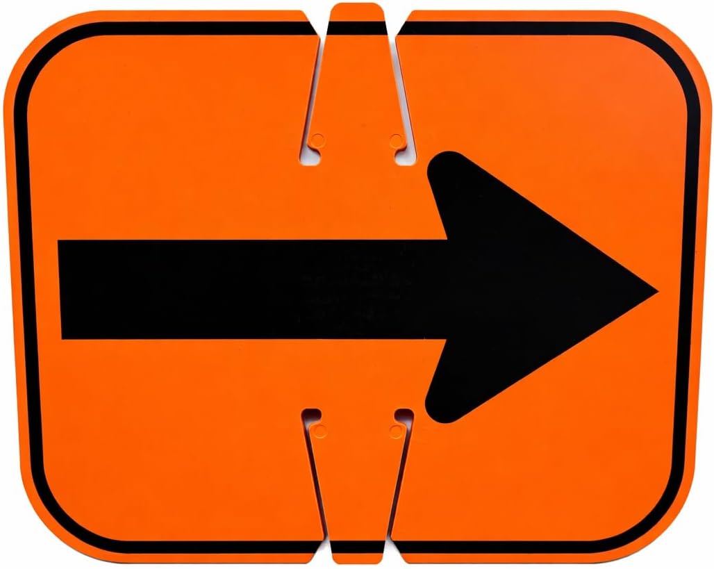 Eastern Metal Signs And Safety plastic traffic cone top sign front view safety marker.