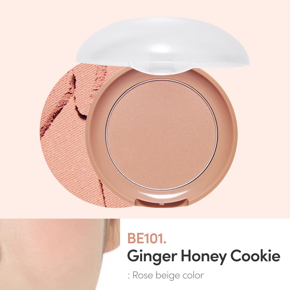 Korean beauty matte finish powder blush by ETUDE on a neutral background