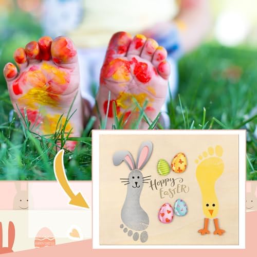 Close-up of the smooth eco-friendly wood texture on the baby footprint art keepsake sign