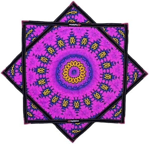 Detailed mandala pattern on Trippy Squid spinning cloth
