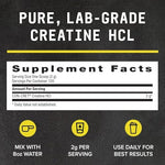 Close up of Beyond Raw Creatine Hcl lab grade powder