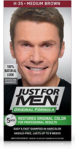 Just For Men H-35 Medium Brown hair color kit contents