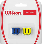 Wilson Pro Feel Plastic Tennis Vibration Dampener, Blue/Yellow (WRZ537700) - Image 1