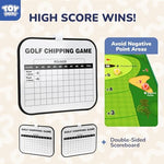 Child using the Toy Life golf mat in a living room setting