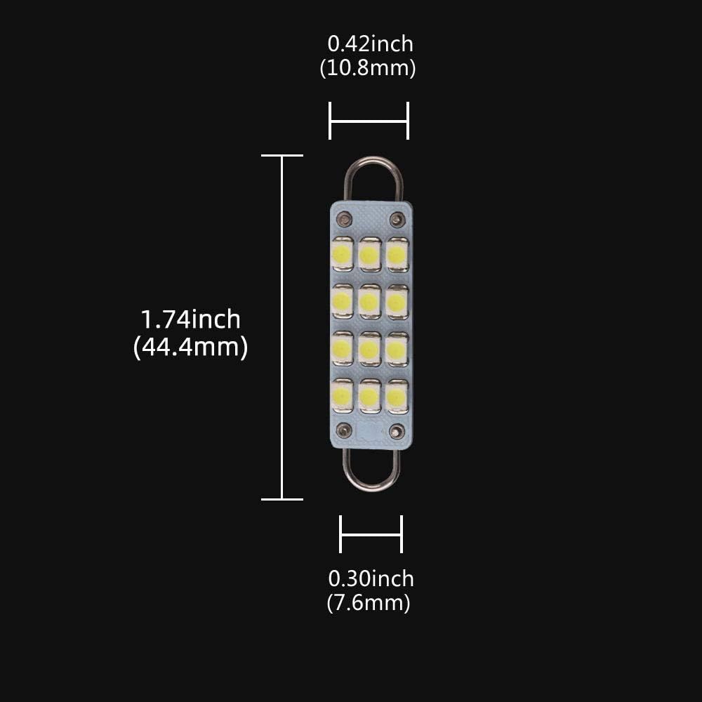 Grandview 44mm LED bulb showing 12-SMD chipset layout