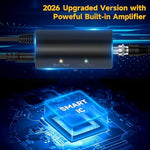 NewFoot long range digital antenna packaging contents including the main receiver unit and installation accessories.