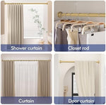 Alskarhem heavy duty gold shower rod package components