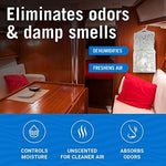 Four pack of moisture absorber bags for RV and basement humidity control