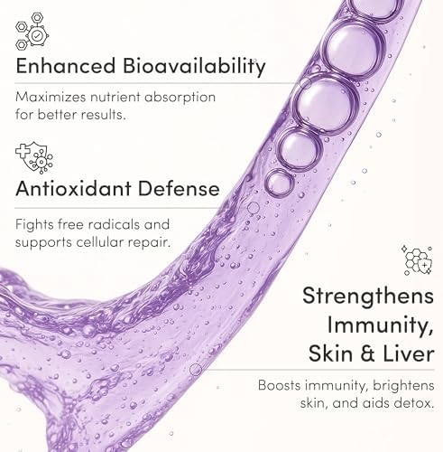 Liposomal Glutathione liquid supplement nutrition label details