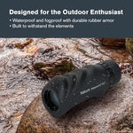 Compact Celestron Nature 10x25 monocular in hand