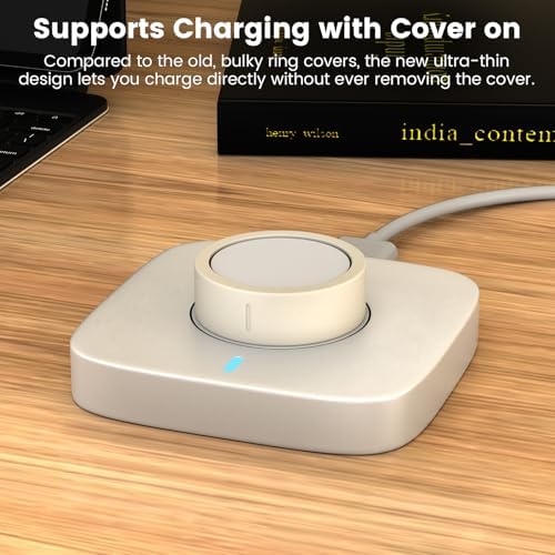BandRain anti scratch smart ring cover highlighting the minimalist sensor alignment marker.