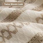 NDDYCU rustic linen blend shower curtain showing texture and density for bathroom privacy