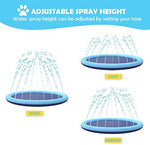Folded and packed Flyboo pet sprinkler pool demonstrating easy storage portability