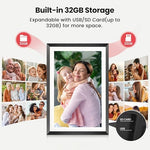 Using the companion mobile application to wirelessly transfer photos to the electronic display