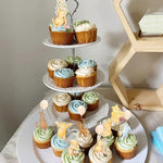 Detailed view of Piglet and Tigger cupcake party supplies