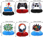 6 piece gaming themed table topper set for birthday party