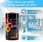 Framar hair color remover wipes for skin being pulled from top dispenser packaging