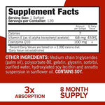 Imported USA premium Qunol CoQ10 dietary supplement packaging showcasing absorption benefits