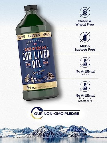 Carlyle non GMO gluten free cod liver oil bottle detailing ingredients list
