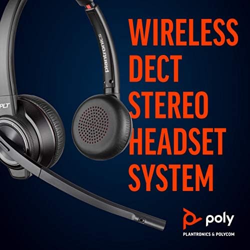 Poly Plantronics Savi 8220 stereo headset side view showing ear cushions