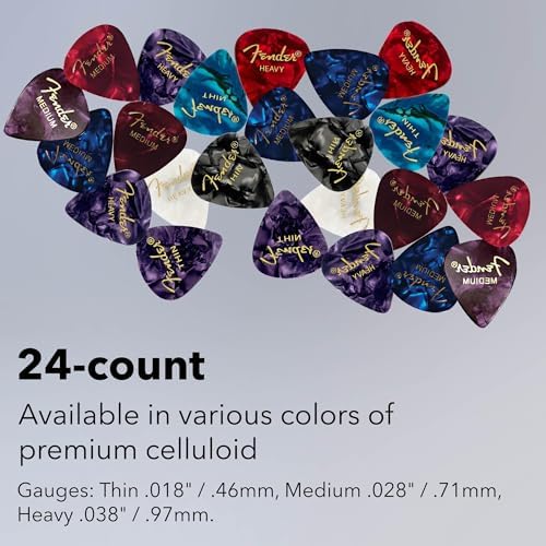 Fender Premium Picks Sampler - 24 Pack Includes Thin, Medium & Heavy Gauges - Image 7