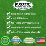 Top view of all natural sugar glider food with probiotics and yucca extract