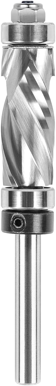 SpeTool Trim Router Bit with Top&Bottom Bearing 1/4 Shank 1/2 Cutting Dia | Carbide Compression Flush Router Bit, Pattern Template Flush Cut Router Bit for Woodworking Trimming - Image 15