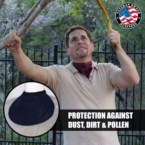 Navy Burgundy and White mesh stoma covers for post-surgery neck protection