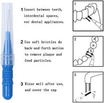 Top view of ewinever interdental brush set for oral care