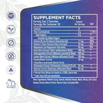 ZeniZest herbal blend supplement bottle showing the legal disclaimer and premium quality seals
