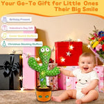 Authentic Pbooo dancing cactus toy placed on a play mat for infant tummy time