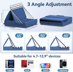 KDD soft foam tablet base holding a digital e-reader hands free on a desk setup