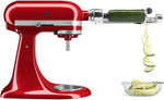 Top angle view of the silver metal spiralizer attachment body