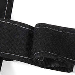Moto4u motorcycle tie down strap attached to rear motorcycle tire