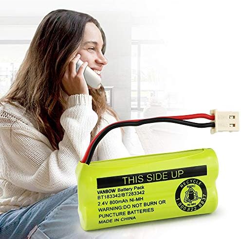 VANBOW premium cordless telephone replacement battery pack showcasing secure protective outer insulation wrap.