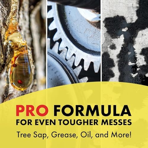 Citrus based sticker and grease remover spray bottle for home use