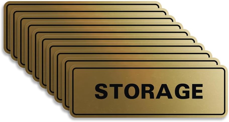 Standard STORAGE Door/Wall Sign - Dark Brown - Small (1 Pack) - Image 14