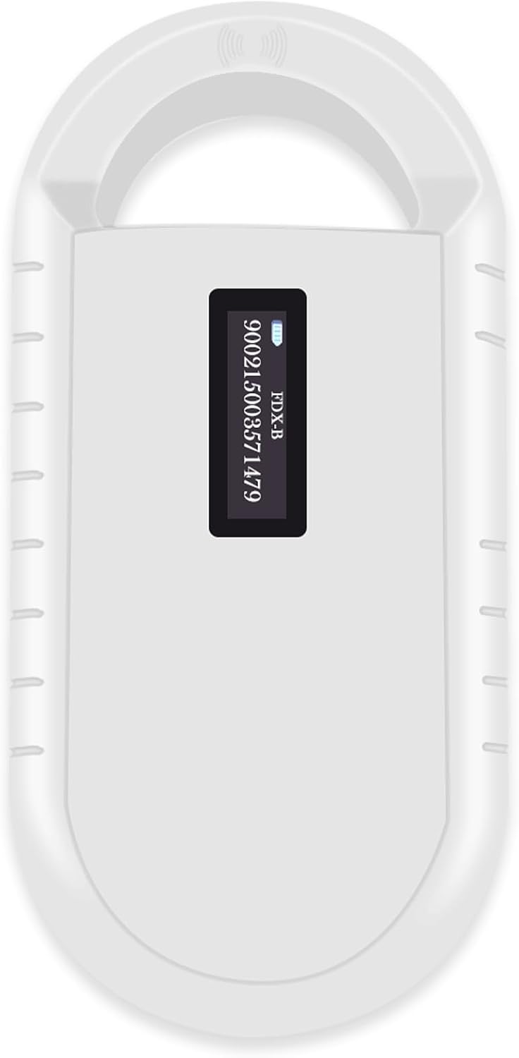 Smoostart Microchip Scanner, 1000 Records Increased Huge Data Storage Upload to PC, Scanning Distance and Speed Increase, Only Compatible with FDX-B/EMID (15/10) Digits Microchips - Image 1