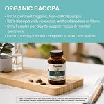 Himalaya Organic brain health supplement supplement facts and ingredient list panel.