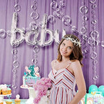 Mermaid birthday backdrop featuring authentic imported hanging bubble cutouts and beach party decorations