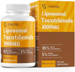 Doctor's Best Liposomal Vitamin E Tocotrienols 1000mg bottle front view showing high potency cellular support benefits.